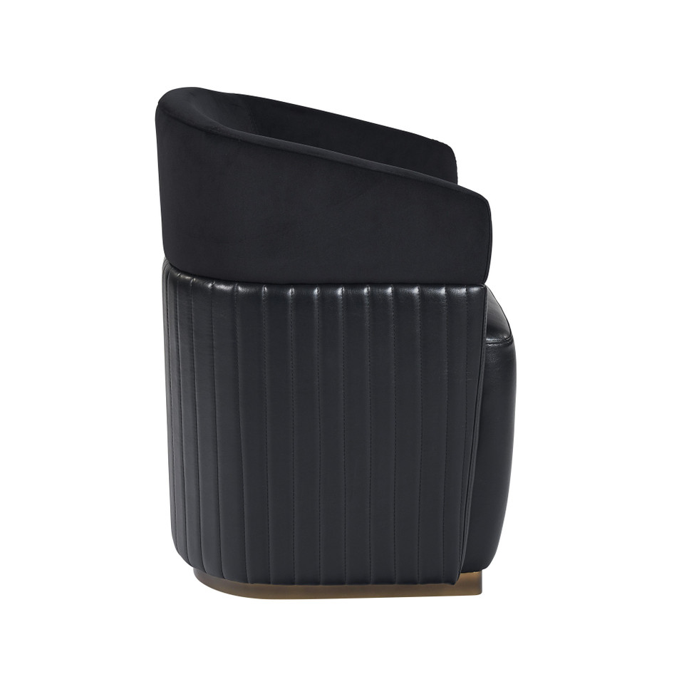 Genval Wheeled Abbington Black / Cantina Black Lounge Chair