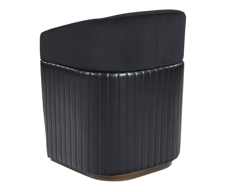Genval Wheeled Abbington Black / Cantina Black Lounge Chair