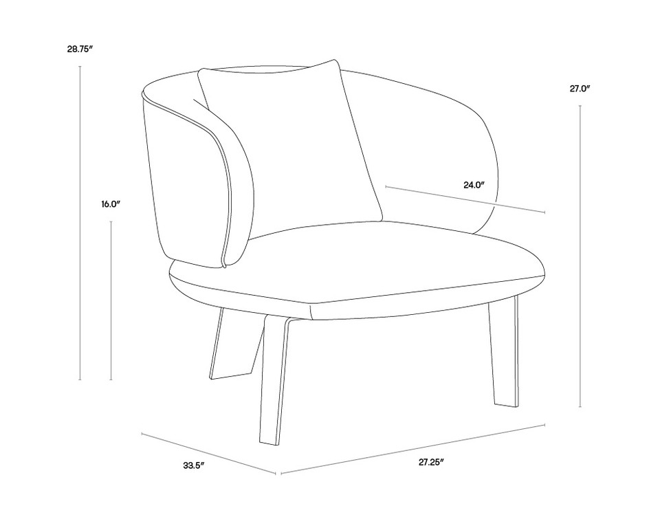 Garry San Remo Winter Cloud / Meg Ash Lounge Chair