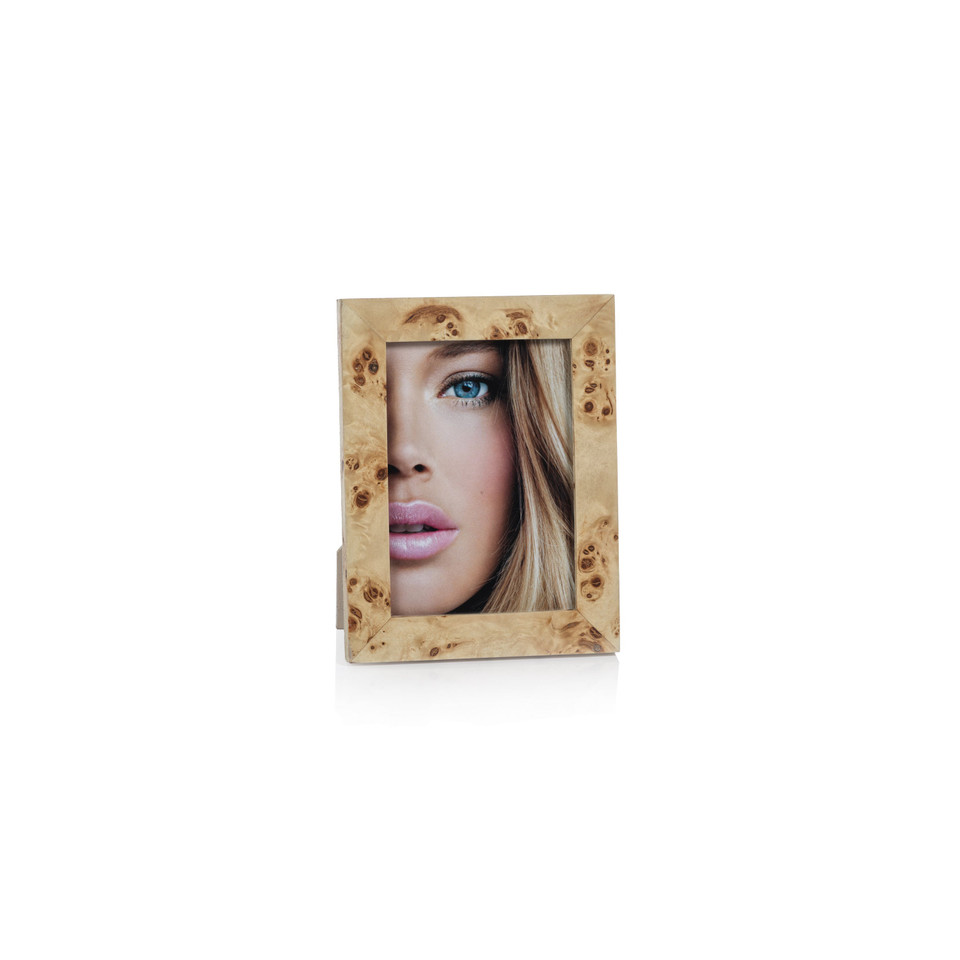 Bogor Burlwood Veneer Photo Frame - Frame Corner Detail | Bone & Brass