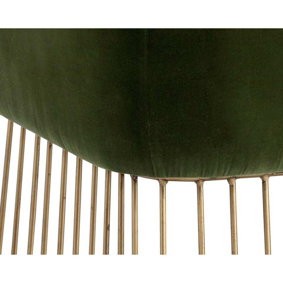 Gala Dining Forest Green Armchair, view 5