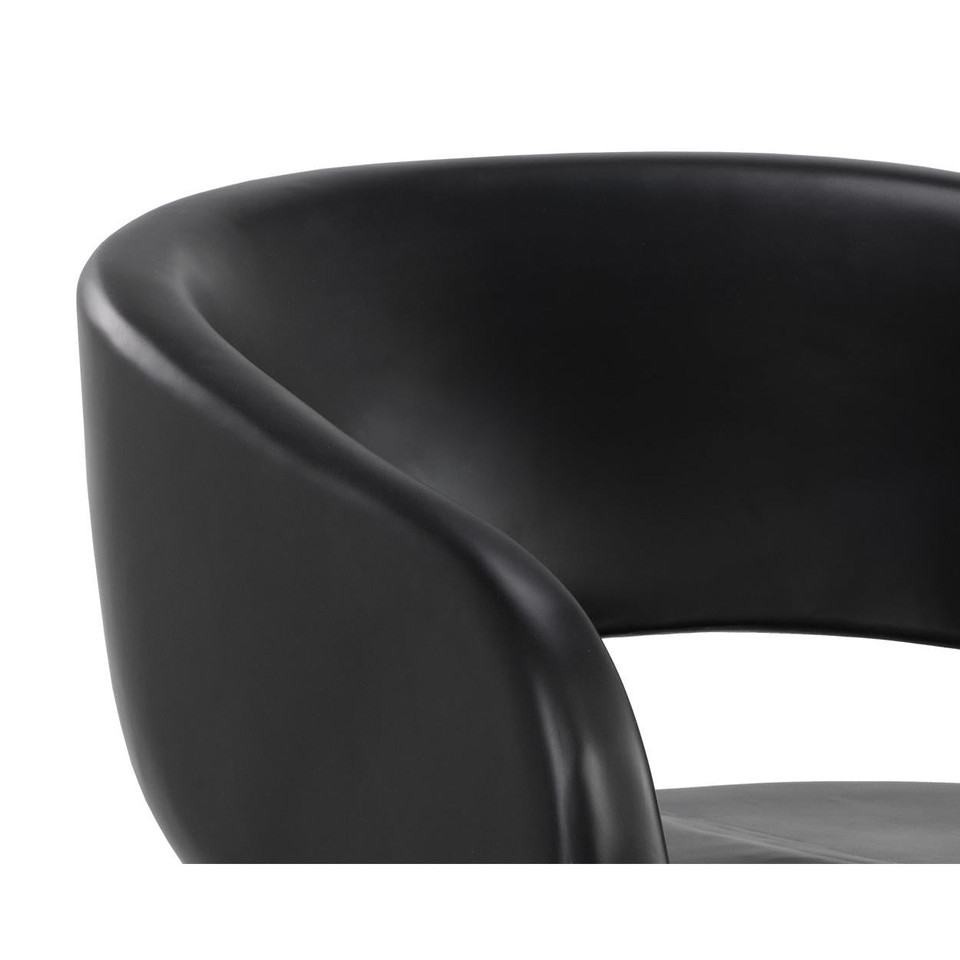 Cura Black Concrete Outdoor Lounge Chair, view 4