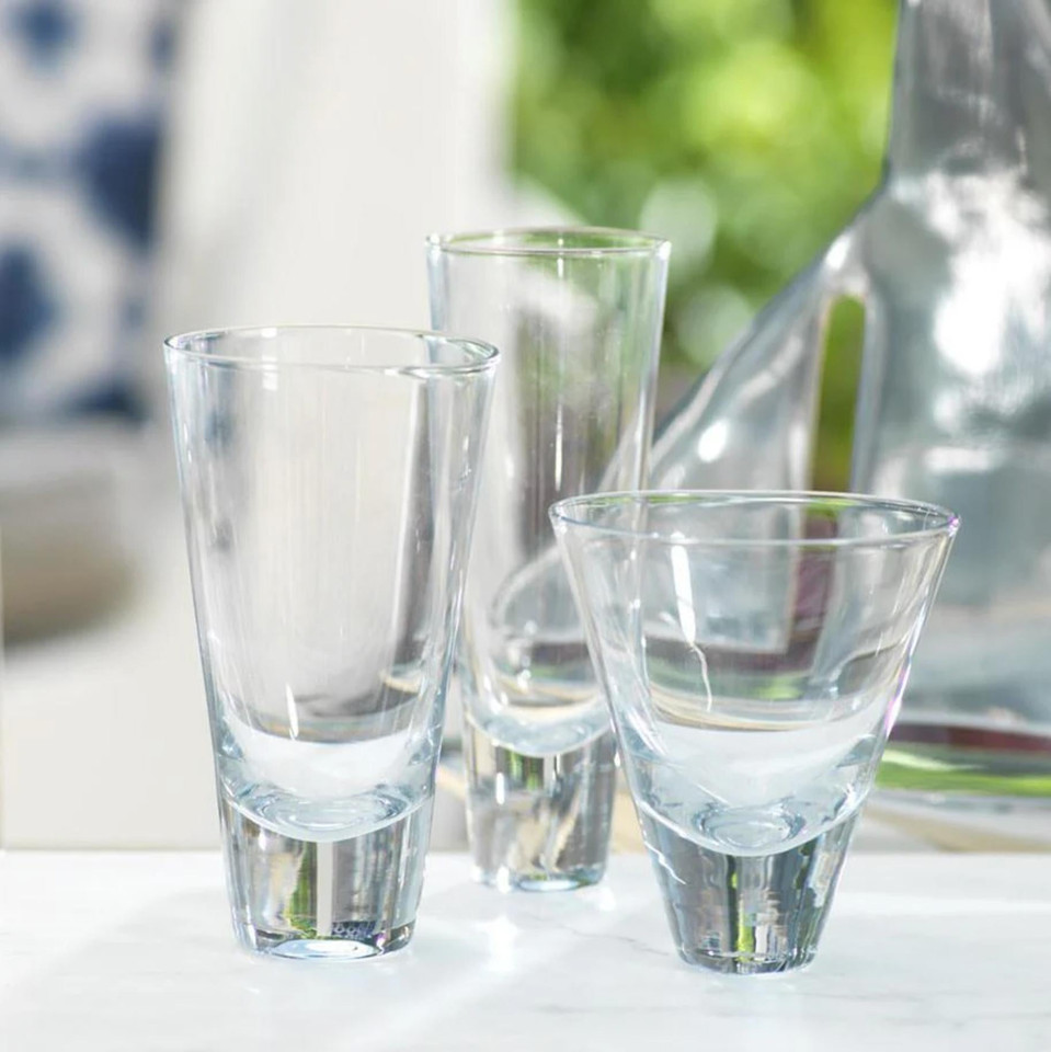 Anamaria Tall Tapered Drinking Glass, Set 4 - Glass Detail | Bone & Brass