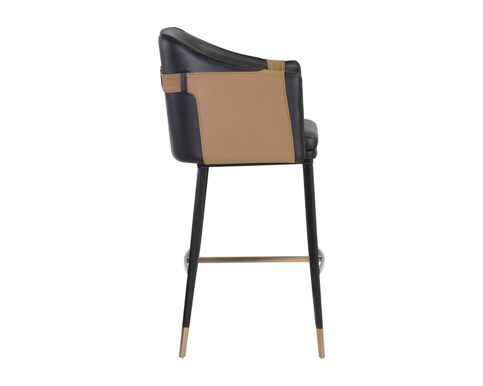 Carter Barstool Napa Black / Napa Cognac