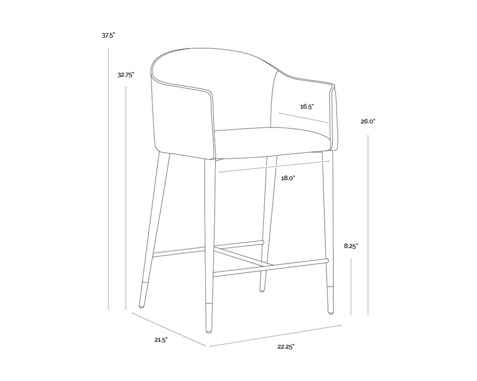 Kylin Dillon Cream / Bravo Ash Counter Stool