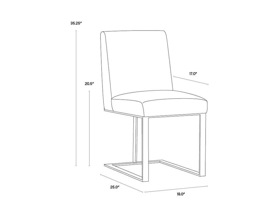 Dean Antique Brass - Cantina Black Dining Chair