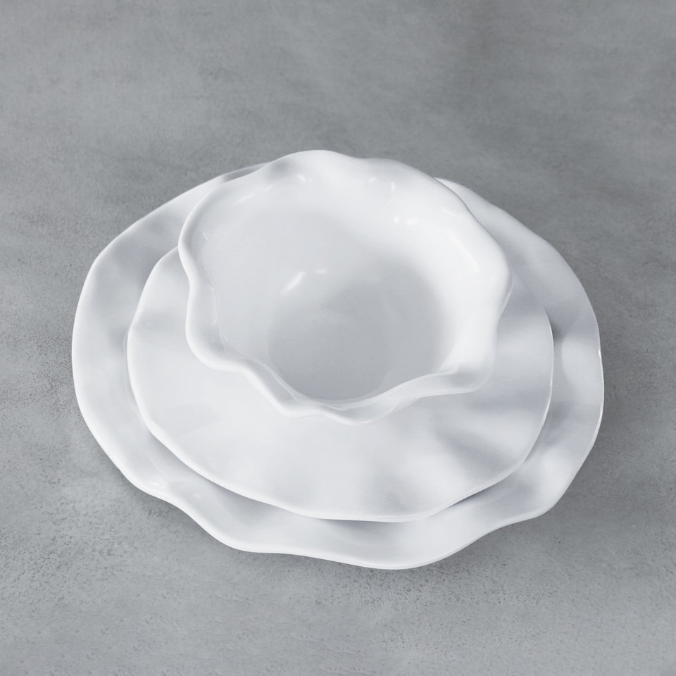 Vida Havana 11" Dinner Plate Set 4 (White), view 8