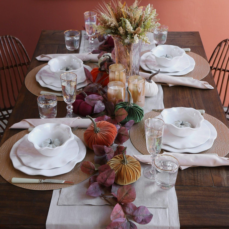 Vida Havana 11" Dinner Plate Set 4 (White), view 11