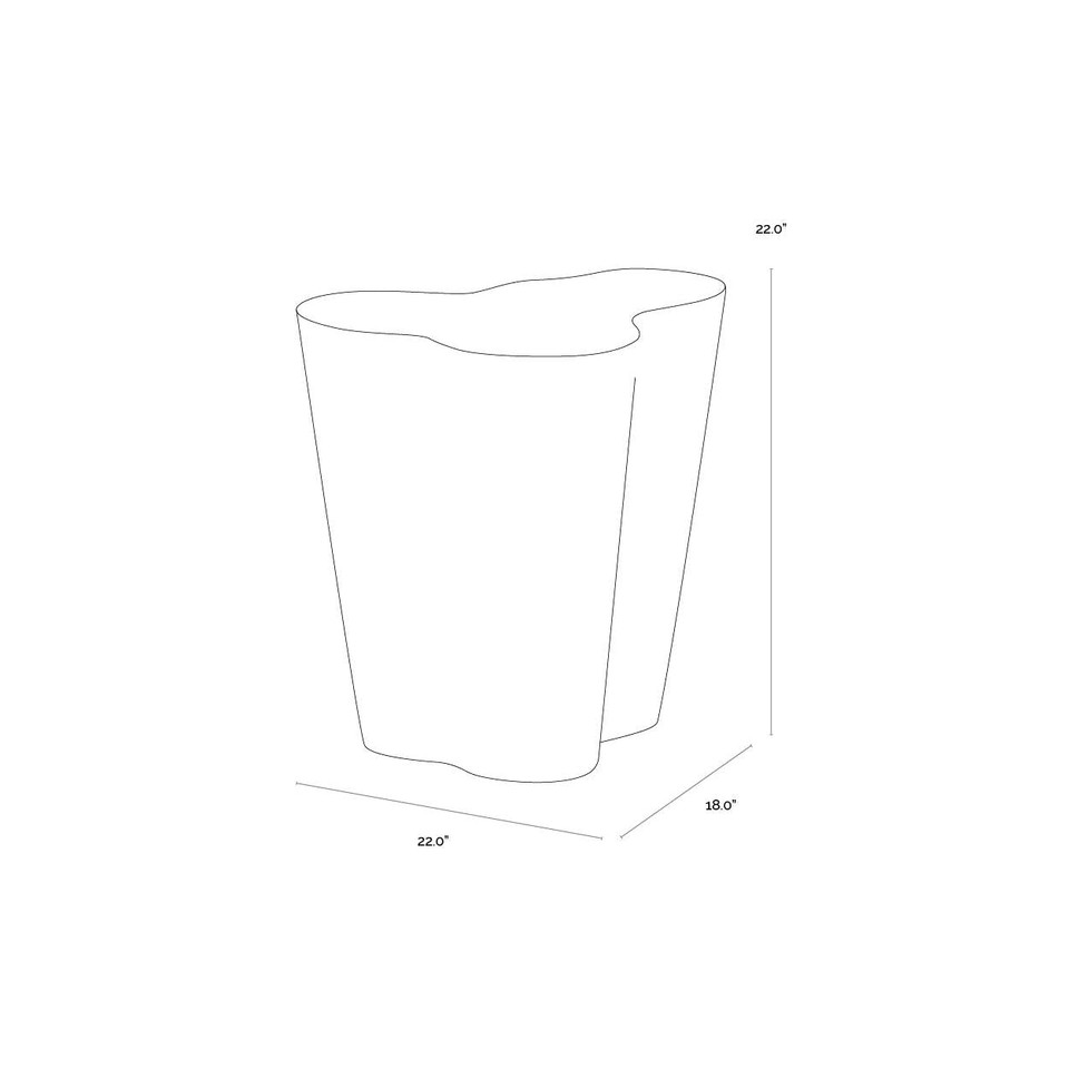 Ava Large - Marble Look Side Table, view 2