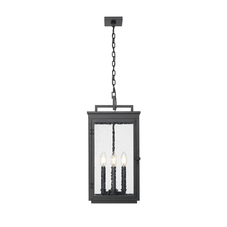 Sand Black Seedy Glass Outdoor Pendant, view 3