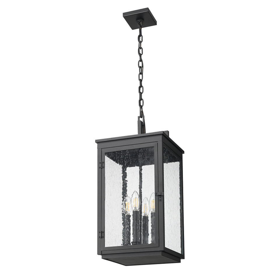 Sand Black Seedy Glass Outdoor Pendant, view 5