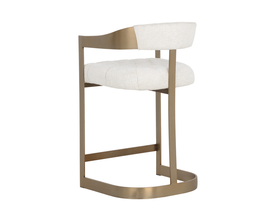 Beaumont Antique Brass - Rhea Light Barley Counter Stool