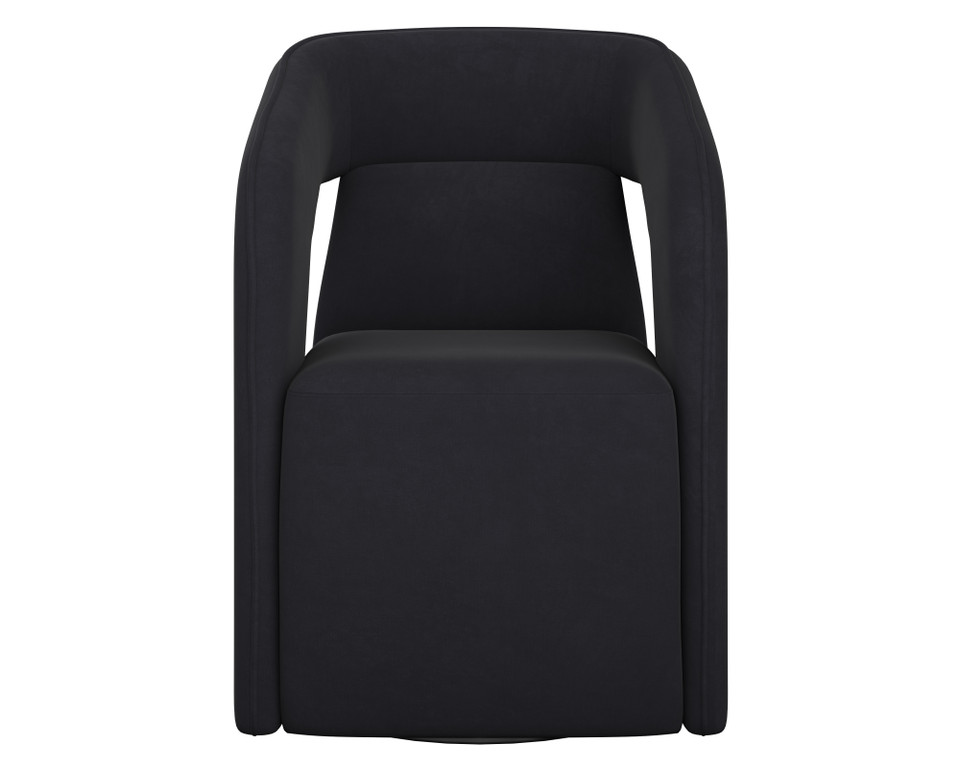 Kendrick Wheeled Dining Abbington Black Armchair