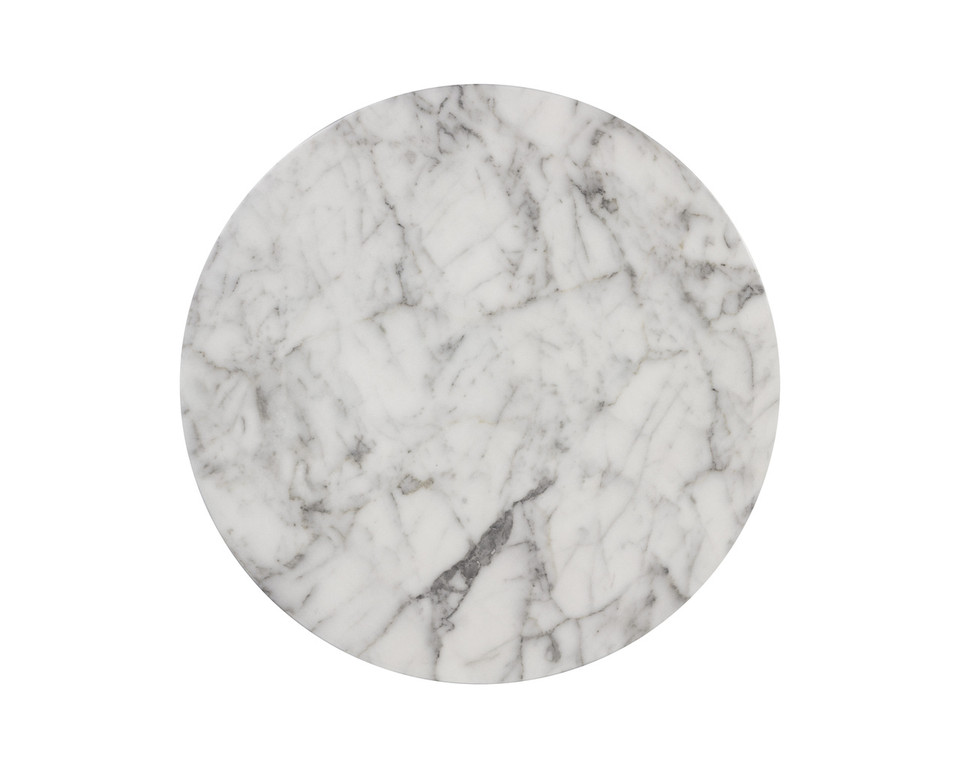 Goya End Marble Look - White Table