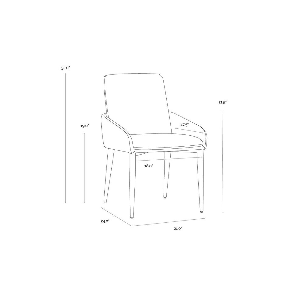 Carlo Dining Dillon Thunder Armchair, view 4