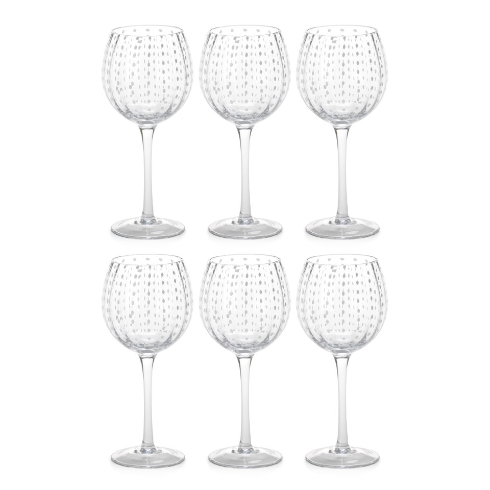 Finley Tall Wine Goblets, Set of 6 - Glass Bowl Detail | Bone & Brass