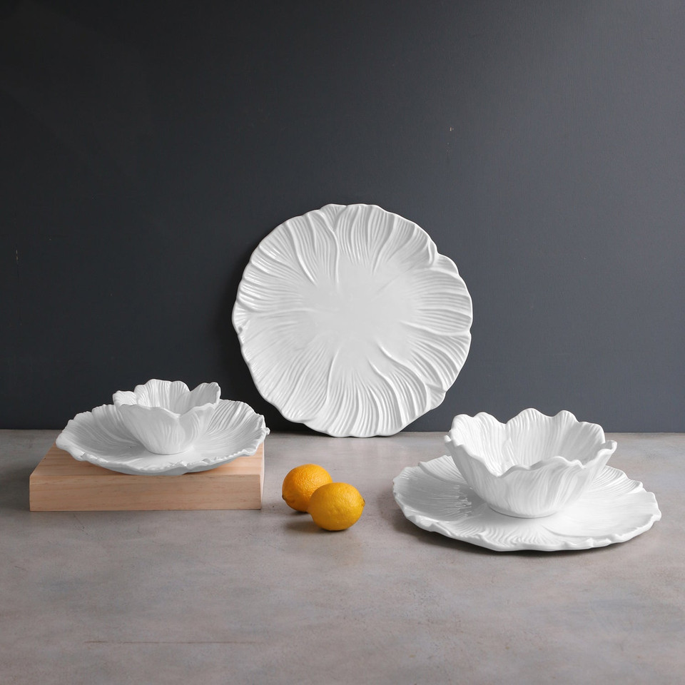 White Lettuce 9" Salad Plate Set of 4, view 7