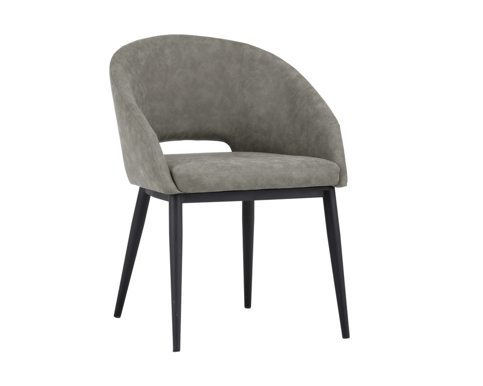 Thatcher Dining Black - Antique Grey Armchair