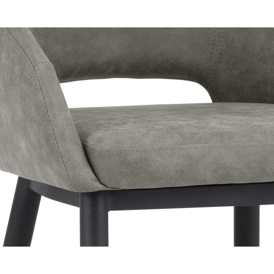 Thatcher Dining Black - Antique Grey Armchair, view 2