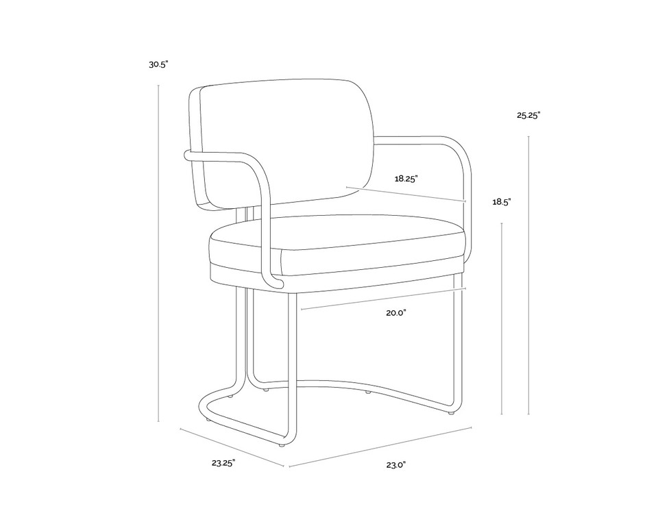 Jalen Dining Milliken Cognac Armchair
