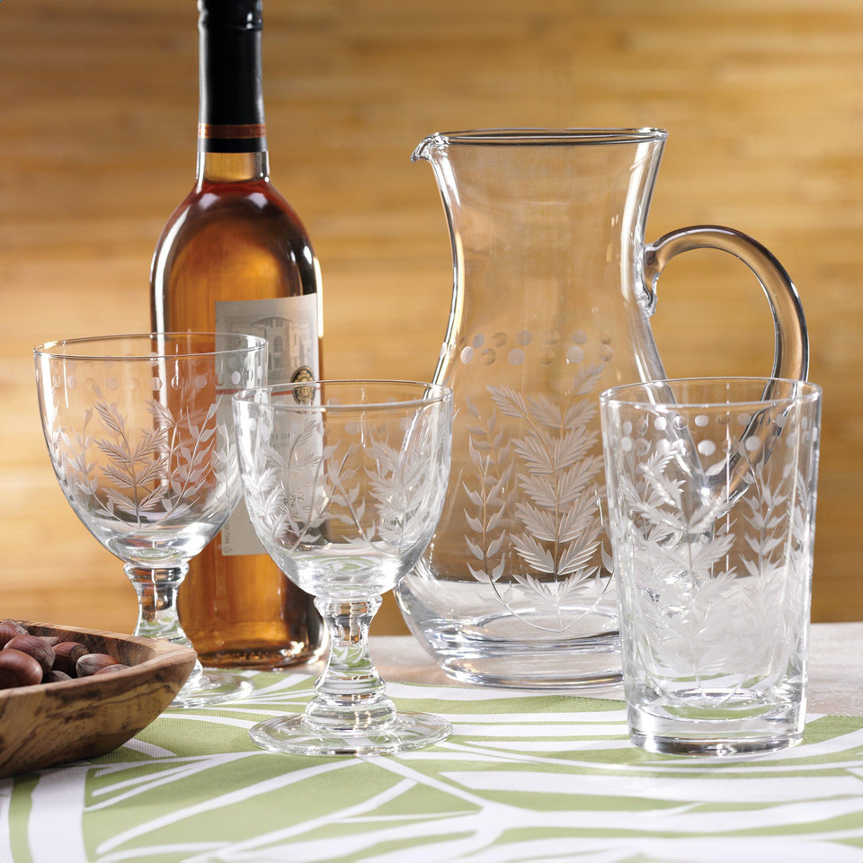 Patricia Tall Highball Glasses, Set 4 - Glass Detail | Bone & Brass