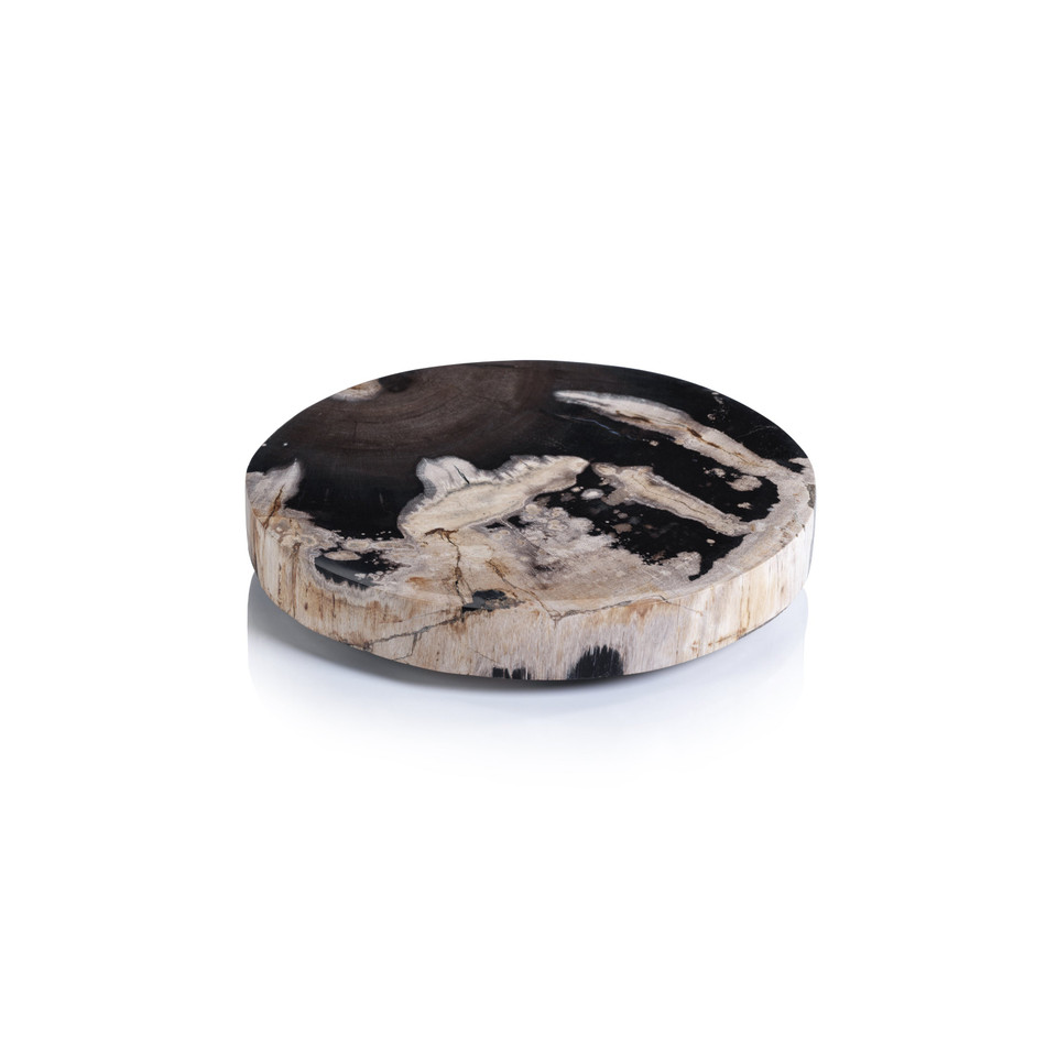 Florenza Black & Natural Petrified Wood Cheese Board | Bone & Brass
