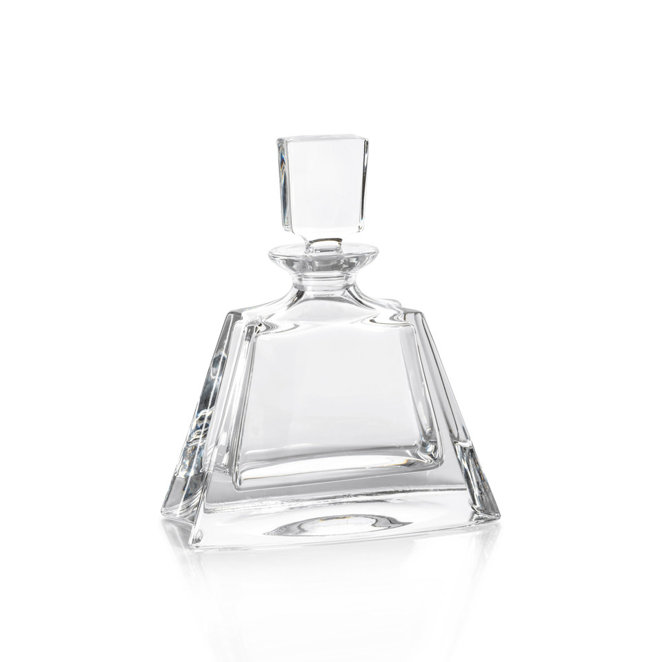 Donovan Crystal Glass Decanter, Small - Decanter Stopper Detail | Bone & Brass