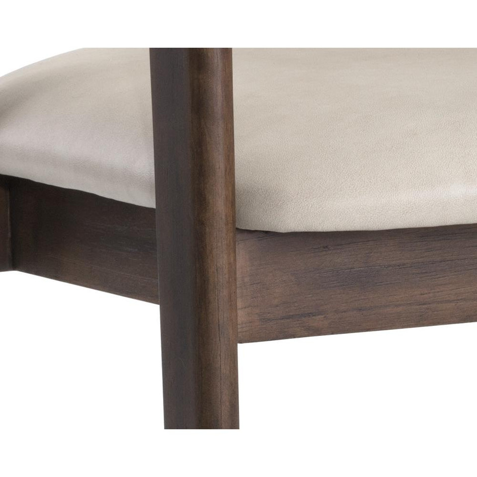 Milton Dining Smoke Acacia - Bravo Cream Armchair