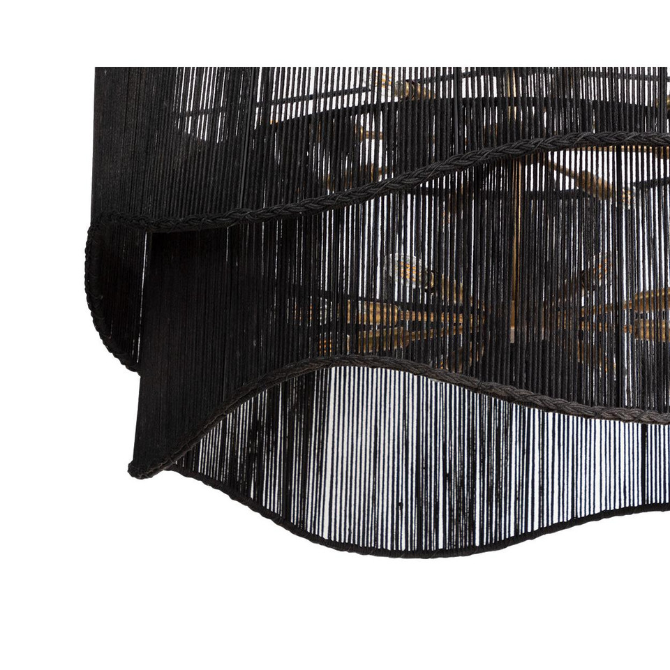 Rhine Black Jute Chandelier