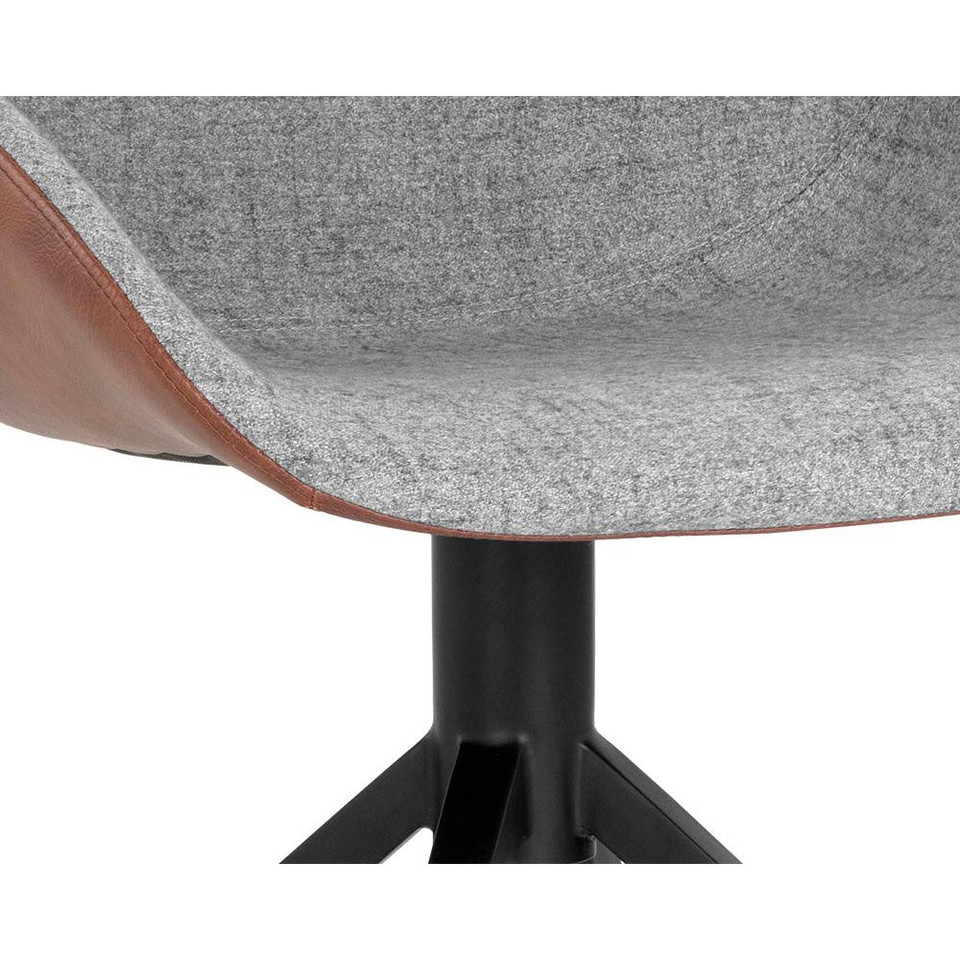 Mccoy Swivel Cinnamon Brown / November Grey Dining Chair