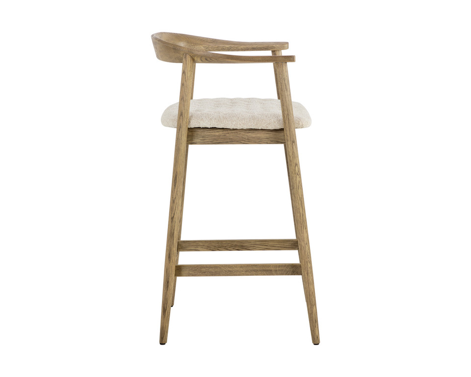 Jeremy Weathered Oak - Dove Cream Counter Stool