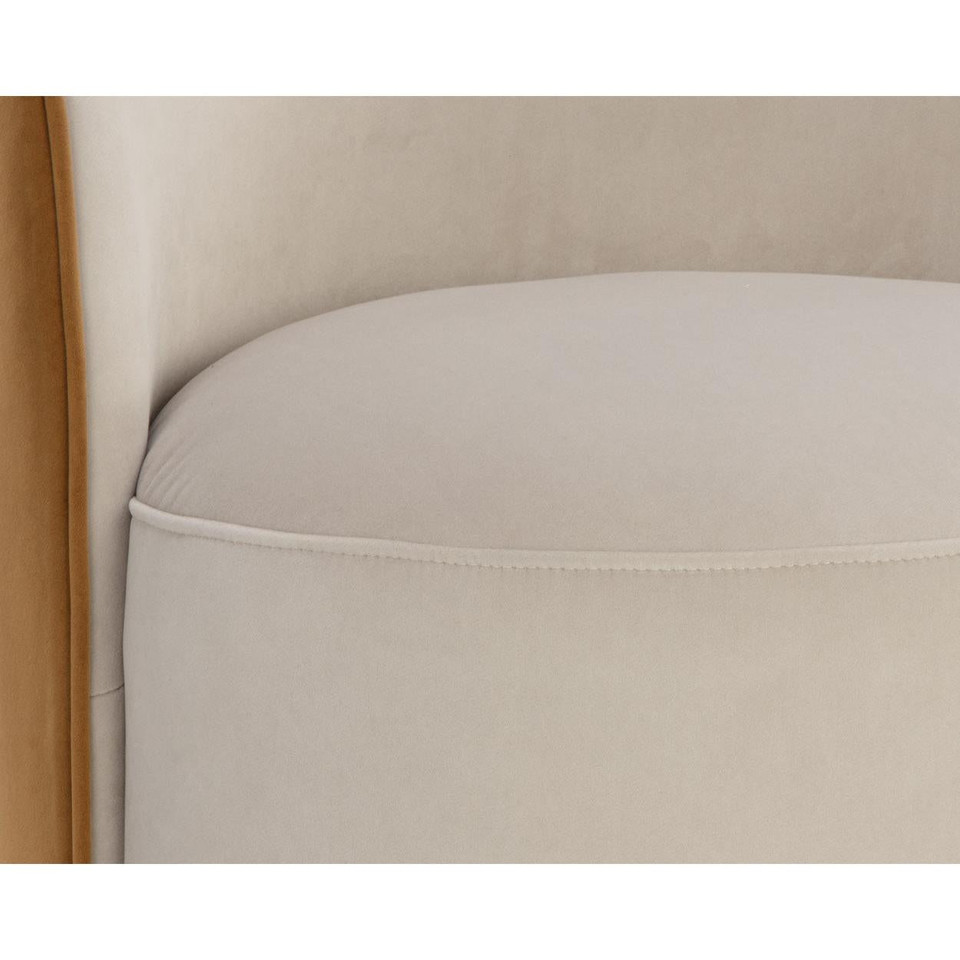 Cavoli Swivel Meg Taupe / Meg Gold Dining Chair