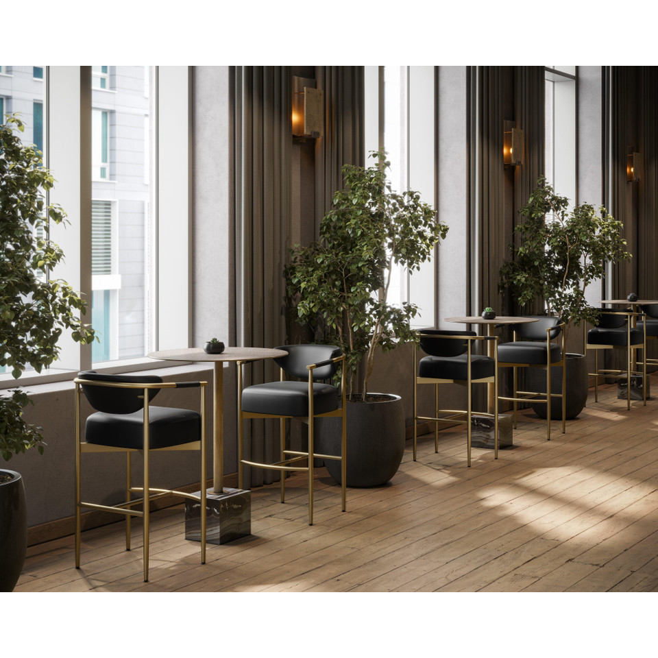 Kata Bar Grey Marble Table, view 3