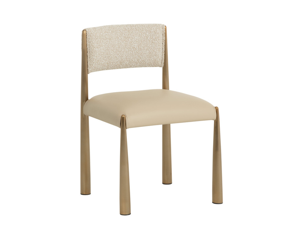 Bayard Antique Brass - Napa Beige / Santa Cruz Oatmeal Dining Chair