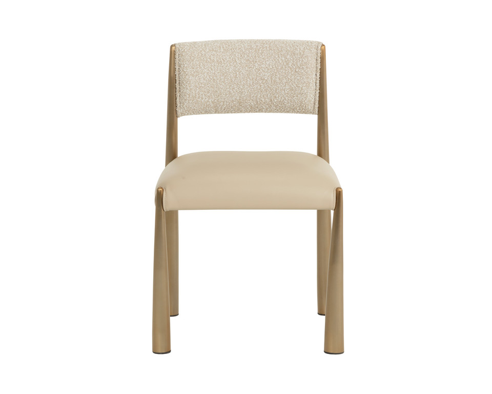 Bayard Antique Brass - Napa Beige / Santa Cruz Oatmeal Dining Chair