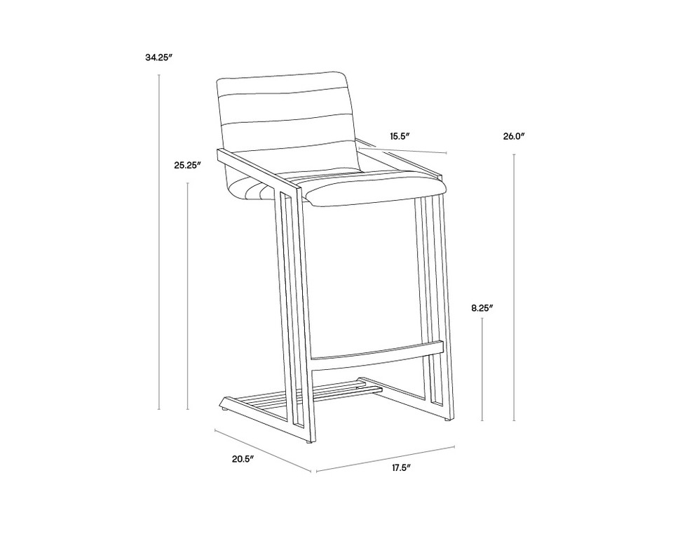 Webber Cantina Black Counter Stool