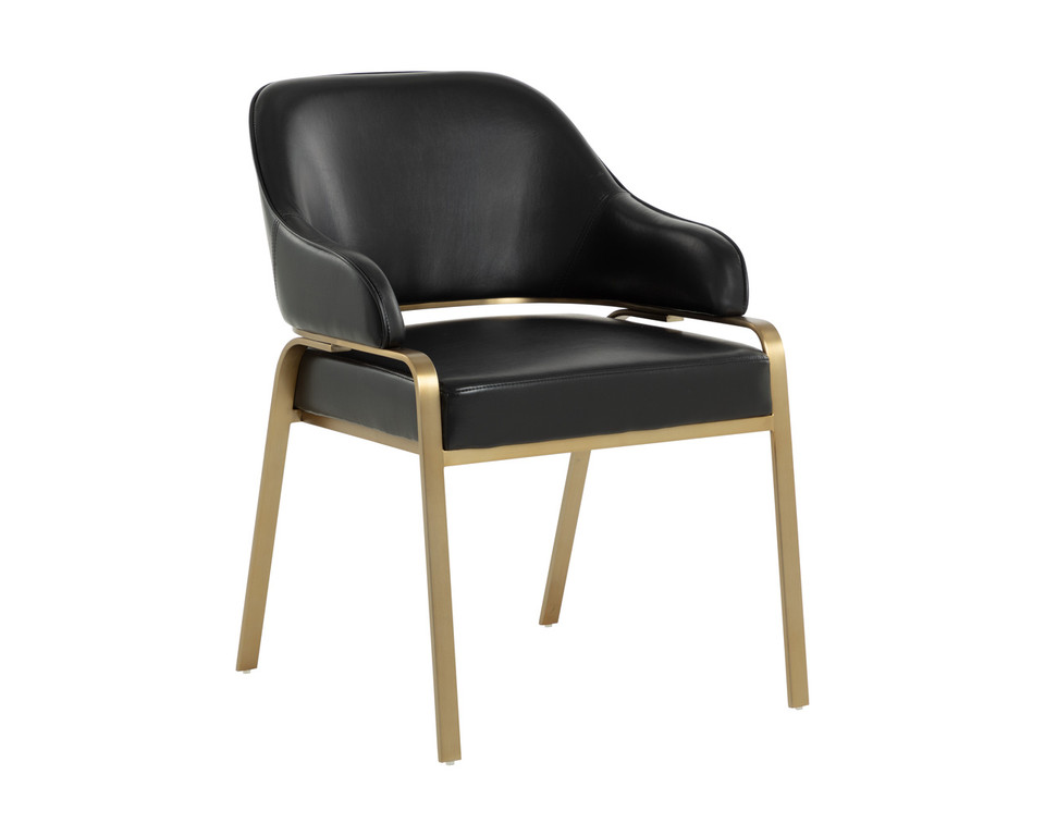 Malachi Dining Cantina Black Armchair