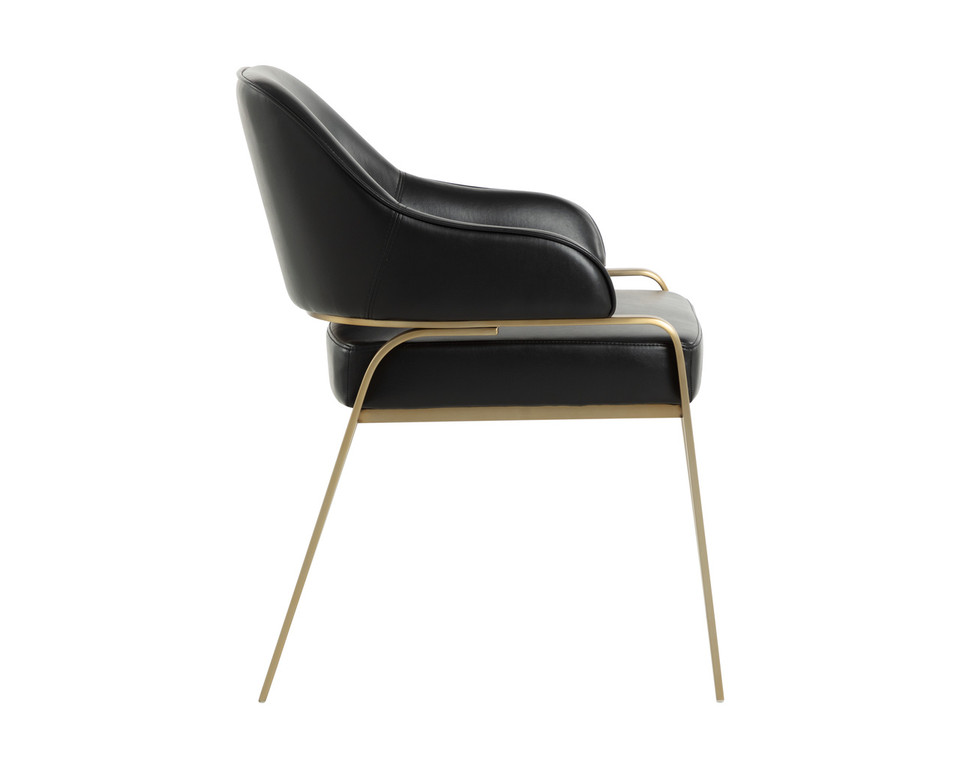 Malachi Dining Cantina Black Armchair