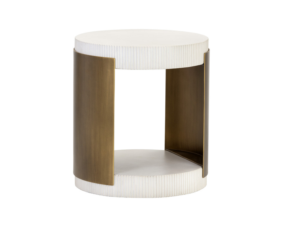 Cavette End White Table