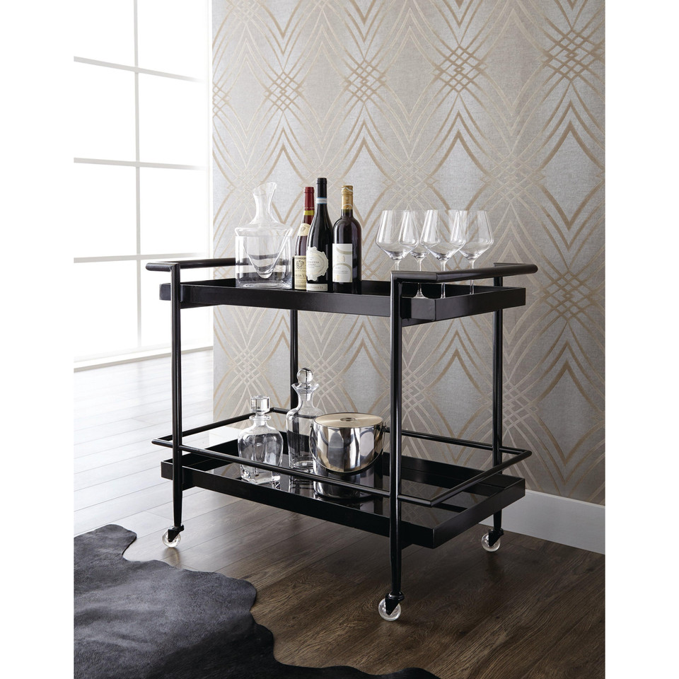Livingston Bar Cart Black, view 2