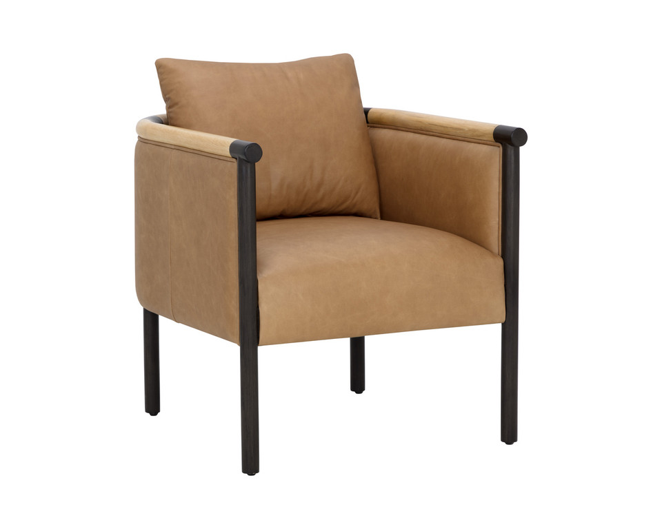 Wilder Ludlow Sesame Leather Lounge Chair
