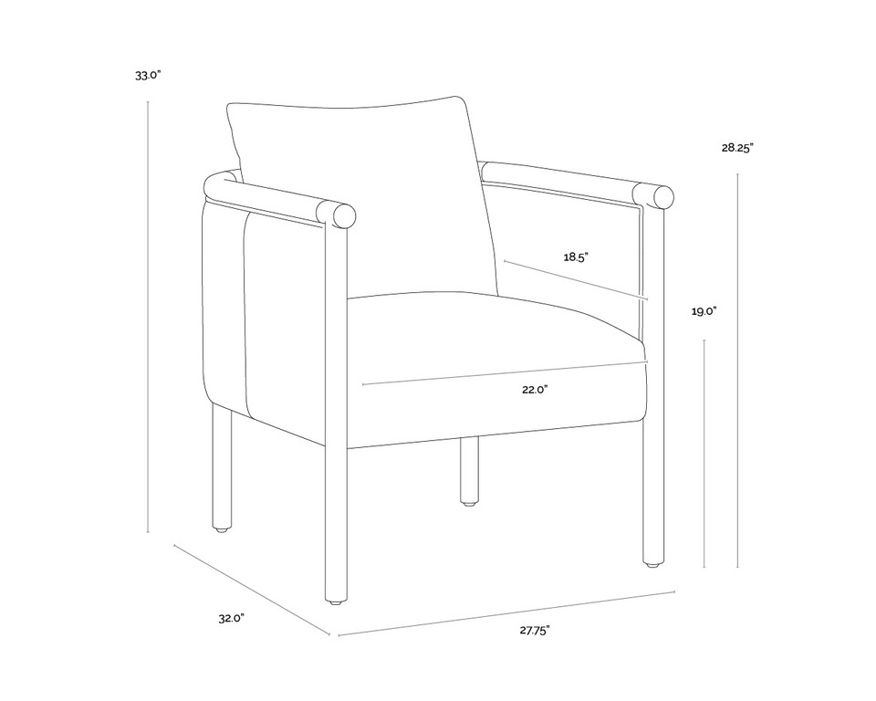 Wilder Ludlow Sesame Leather Lounge Chair