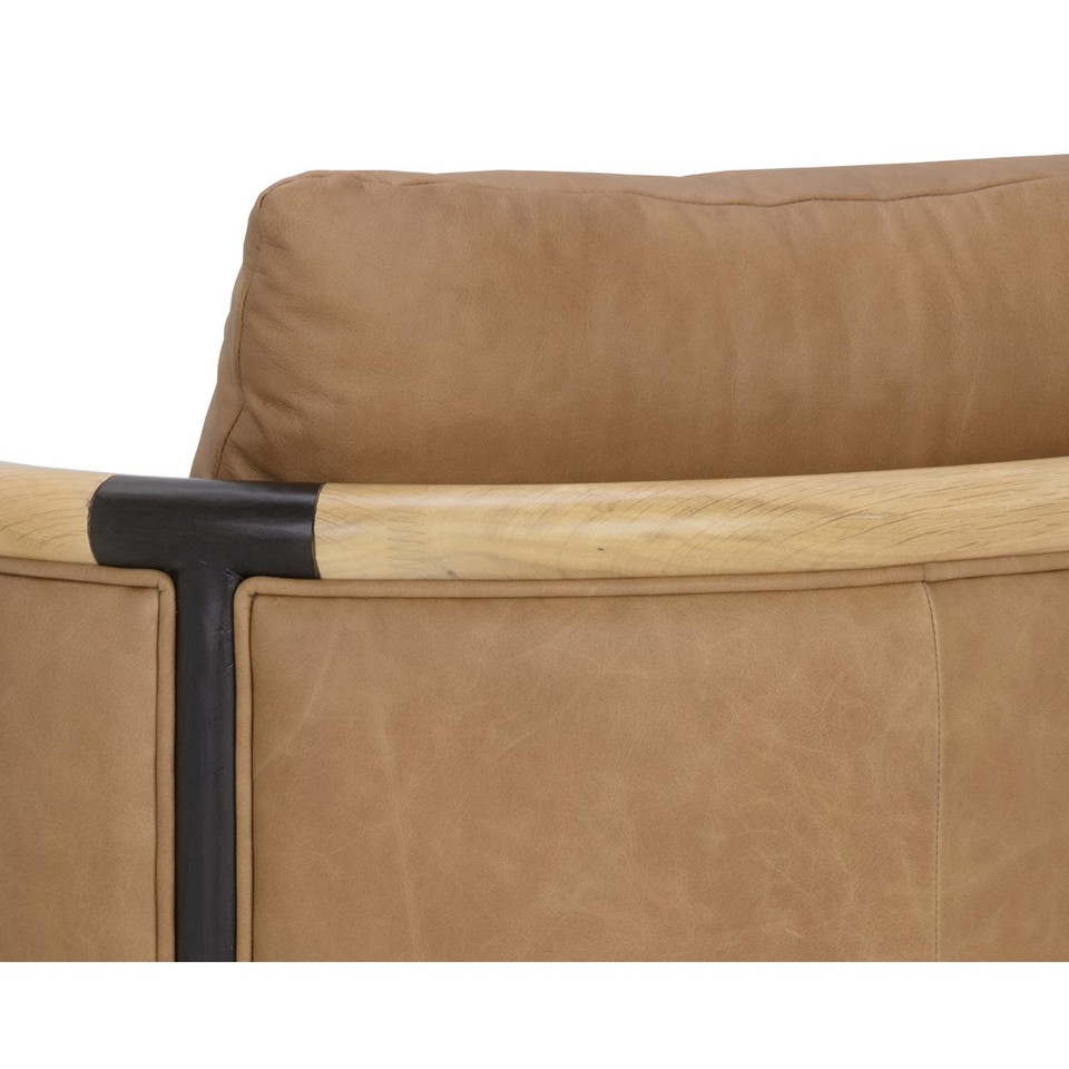 Wilder Ludlow Sesame Leather Lounge Chair, view 5