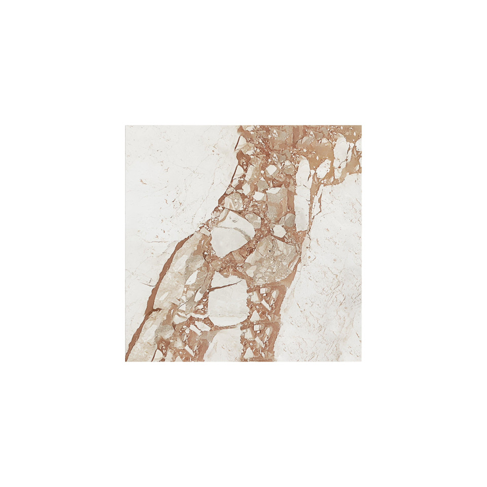 Laros End Crema Breccia Marble Table, view 5