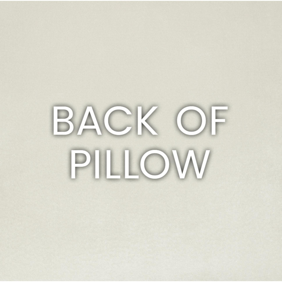 Back of Carlyle Glacier Mist decorative throw pillow, 24x24, with seamless zippered cover.