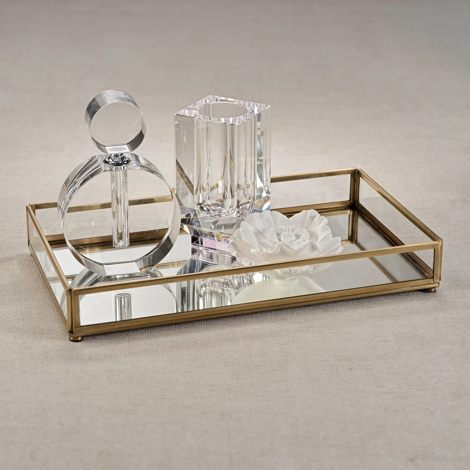 Amaray Double O Glass Perfume Bottle - Bottle Top View | Bone & Brass