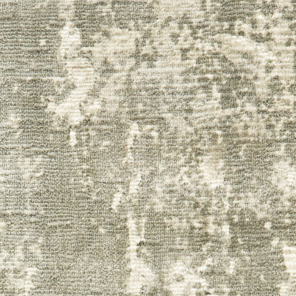 Close-up of Formations Grey & Ivory Casual Rug, showing organic abstract patterns and hand-carved high-low texture.