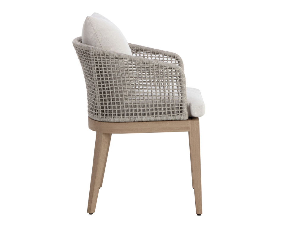 Capri Dining Drift Brown - Palazzo Cream Armchair