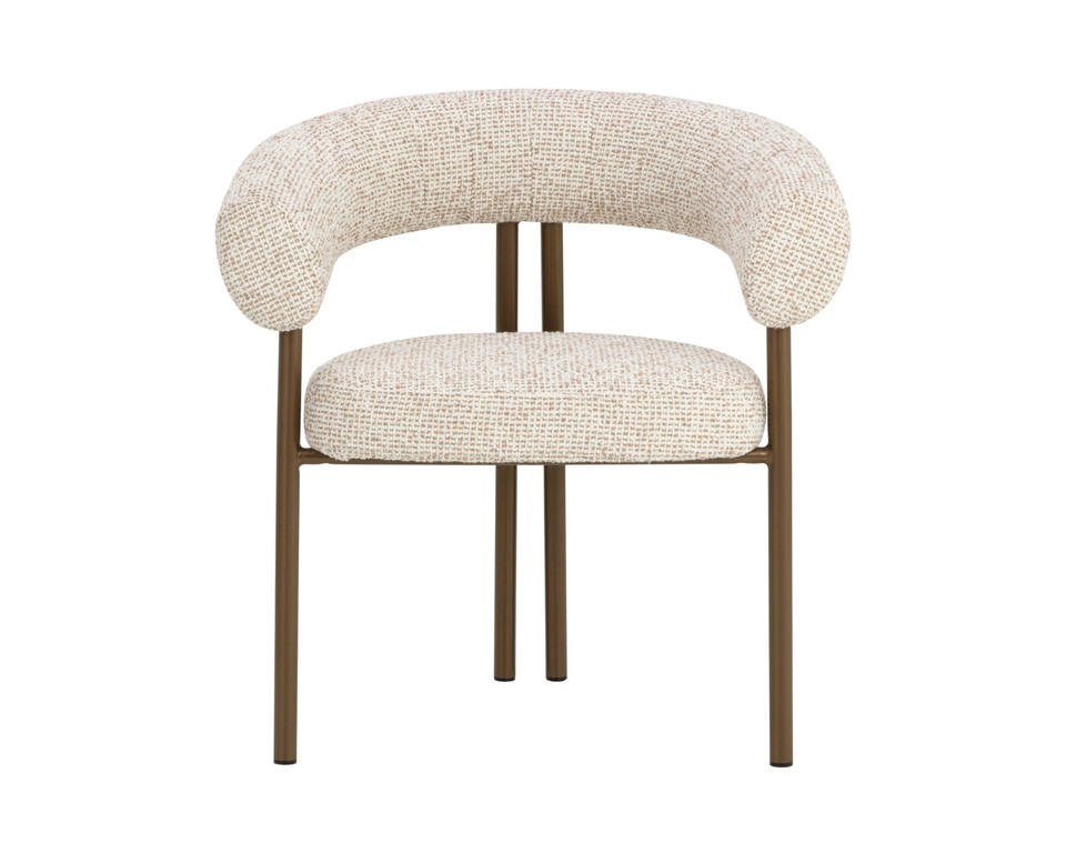 Oniva Dining Antique Bronze - Noah Ecru Armchair