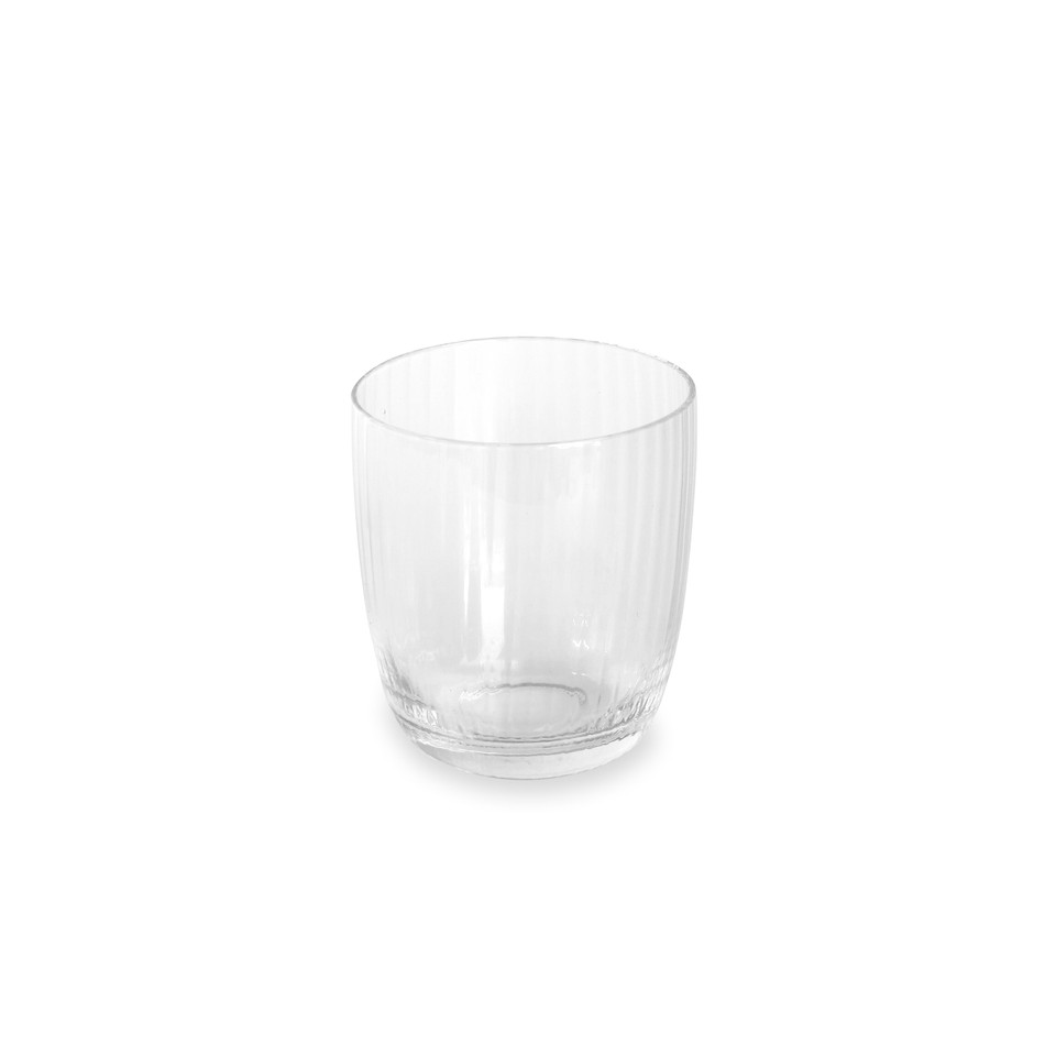 Clear Glass Venice Double Old Fashioned Set of 4 | Bone & Brass